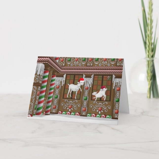Tarjeta Festiva Navidades de Gingerbread House (Anverso)