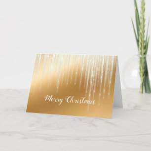 Tarjeta Festiva Navidades de Glam Gold White Icicles