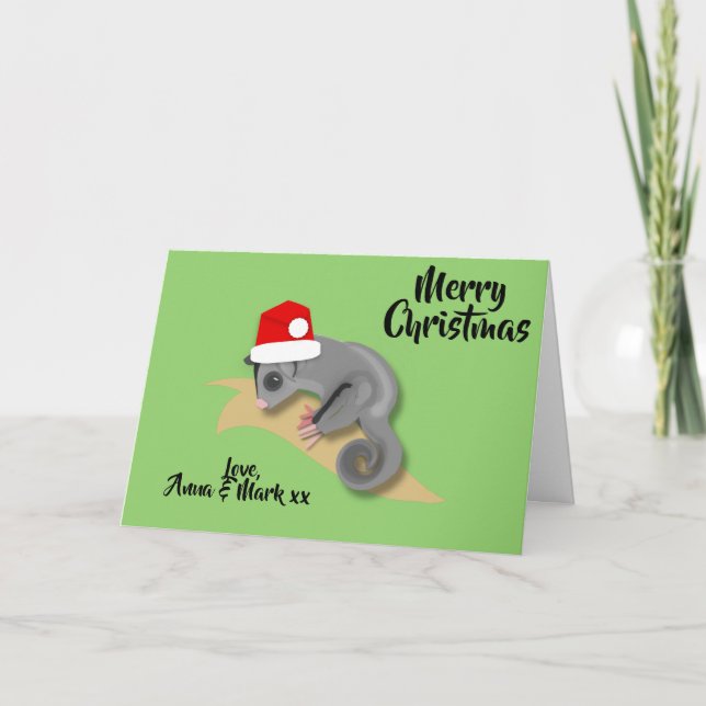 Tarjeta Festiva Navidades de Glider de Azúcar para Bebé (Anverso)