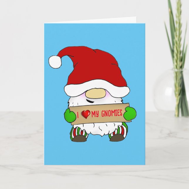 Tarjeta Festiva Navidades de Gnome (Anverso)