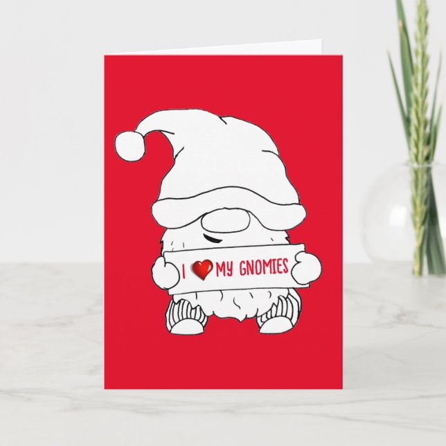 Tarjeta Festiva Navidades de Gnome (Anverso)