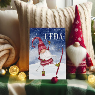 Tarjeta Festiva Navidades de Gnome Ufda nórdicos