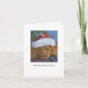 Tarjeta Festiva Navidades de Golden Retriever
