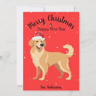 Tarjeta Festiva Navidades de Golden Retriever