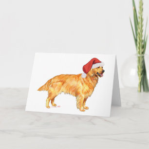 Tarjeta Festiva Navidades de Golden Retriever
