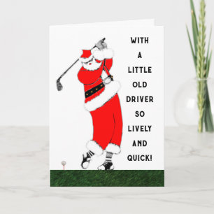 Tarjeta Festiva Navidades de golf