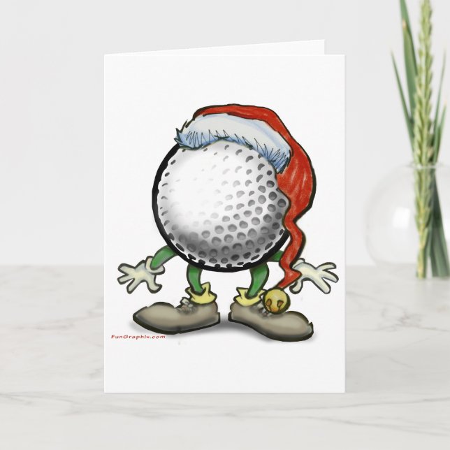 Tarjeta Festiva Navidades de golf (Anverso)
