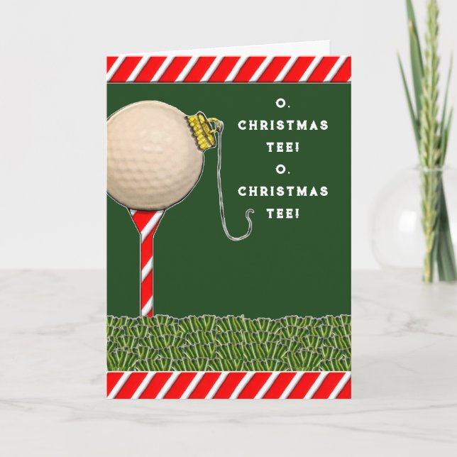 Tarjeta Festiva Navidades de golf (Anverso)