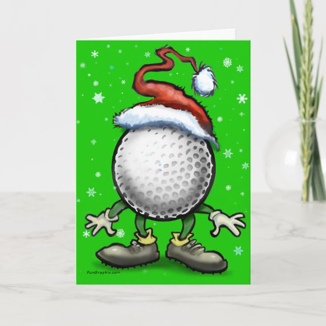 Tarjeta Festiva Navidades de golf (Anverso)