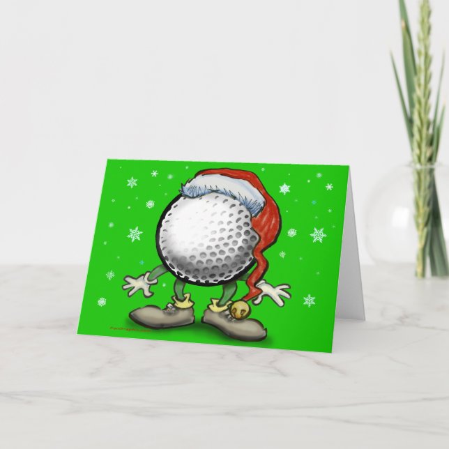 Tarjeta Festiva Navidades de golf (Anverso)