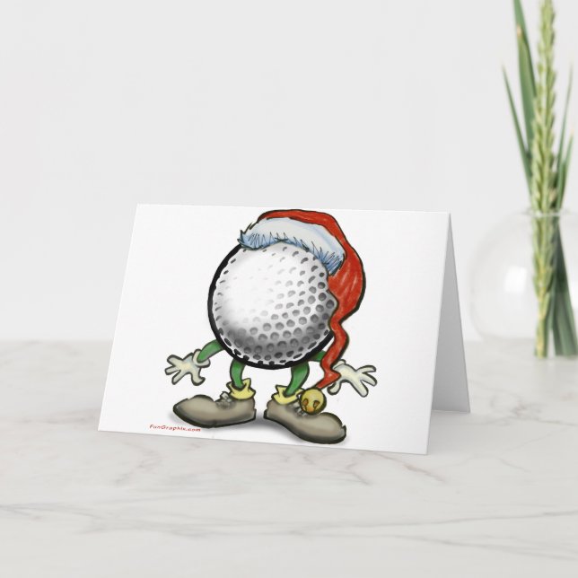 Tarjeta Festiva Navidades de golf (Anverso)
