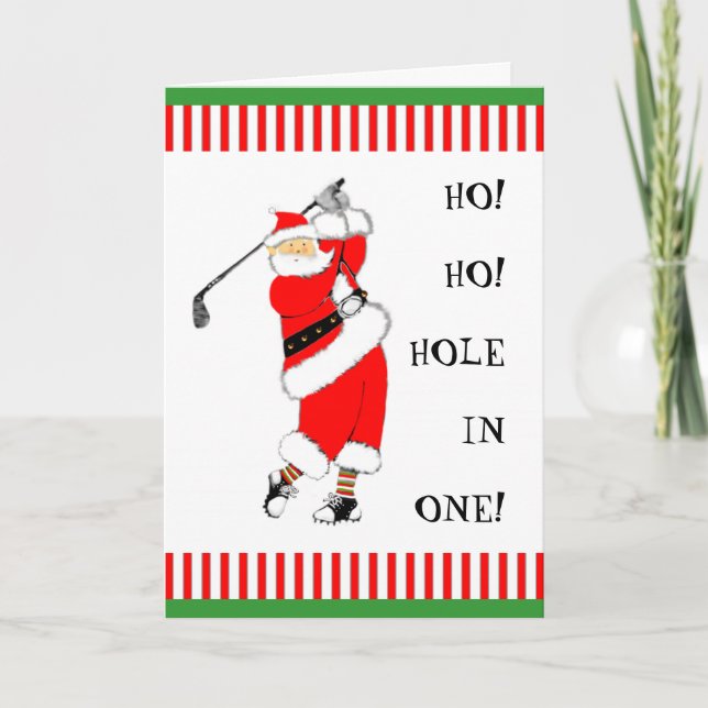 Tarjeta Festiva Navidades de golf (Anverso)