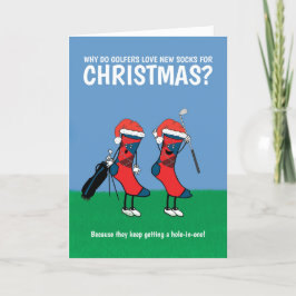 Tarjeta Festiva Navidades de golf divertidos