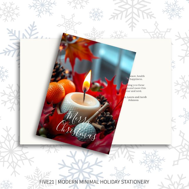 Tarjeta Festiva Navidades de golf en vela (Subido por el creador)