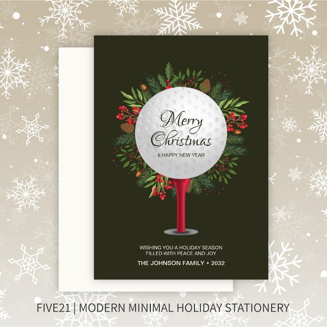 Tarjeta Festiva Navidades de golf festivos (Subido por el creador)