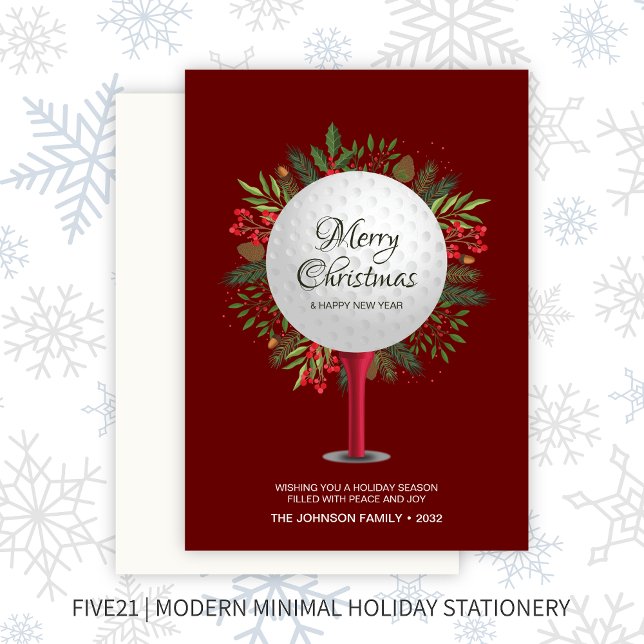 Tarjeta Festiva Navidades de golf festivos (Subido por el creador)