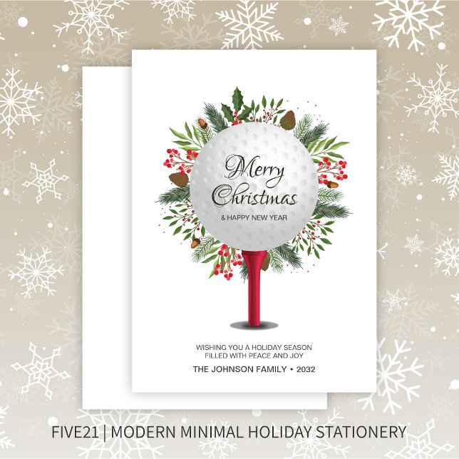 Tarjeta Festiva Navidades de golf festivos (Subido por el creador)