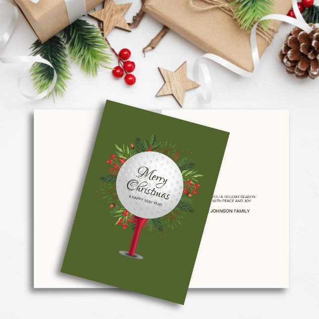 Tarjeta Festiva Navidades de golf festivos (Subido por el creador)