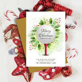 Tarjeta Festiva Navidades de golf festivos