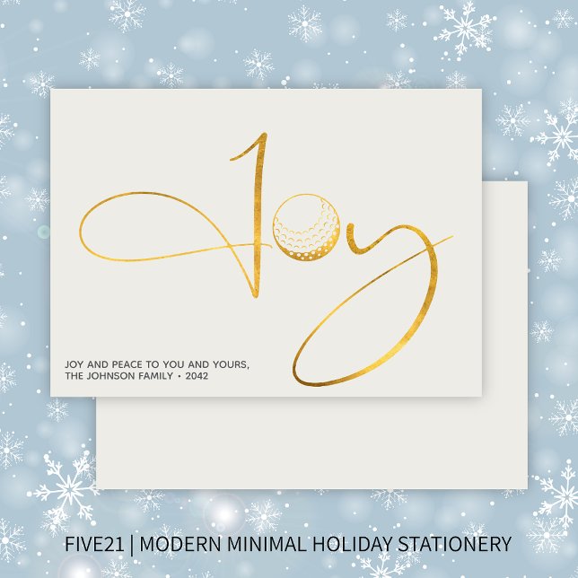Tarjeta Festiva Navidades de Golf Joy & Peace (Subido por el creador)