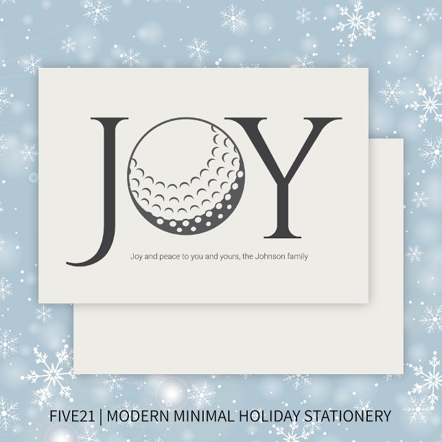 Tarjeta Festiva Navidades de Golf Joy & Peace Flat (Subido por el creador)