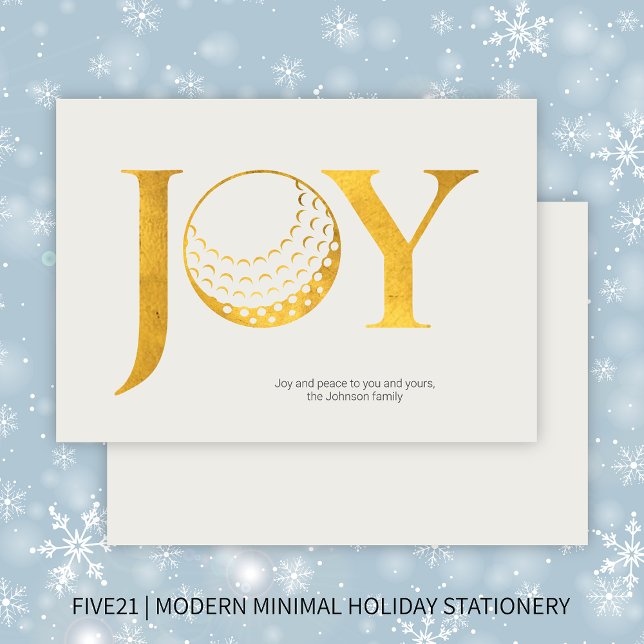 Tarjeta Festiva Navidades de Golf Joy & Peace Flat (Subido por el creador)
