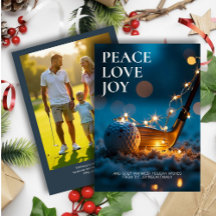 Navidades de golf nocturno tranquilos y con nieve.