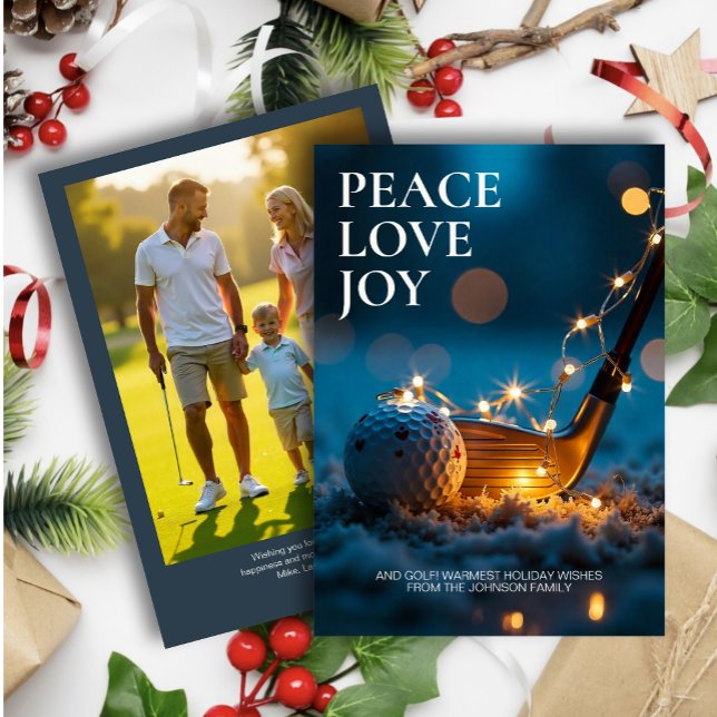 Tarjeta Festiva Navidades de golf nocturno tranquilos y con nieve. (Subido por el creador)