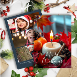 Tarjeta Festiva Navidades de golf pueden usar tres marchas fotográ