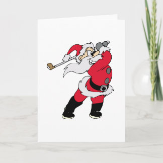 Tarjeta Festiva Navidades de Golf Santa
