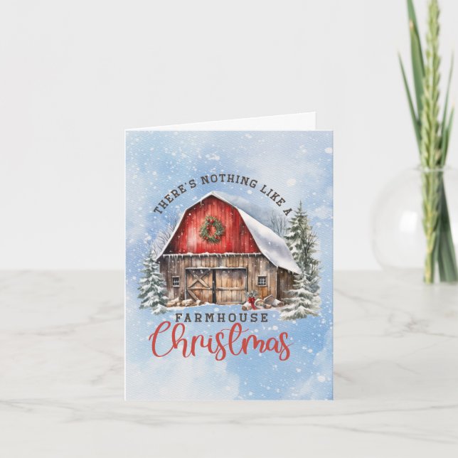 Tarjeta Festiva Navidades de granjas (Anverso)