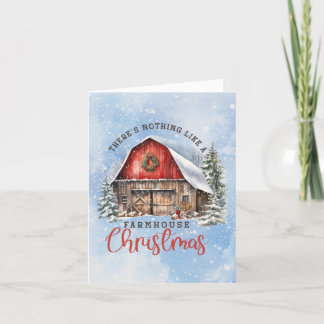 Tarjeta Festiva Navidades de granjas
