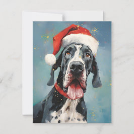 Tarjeta Festiva Navidades de Great Dane