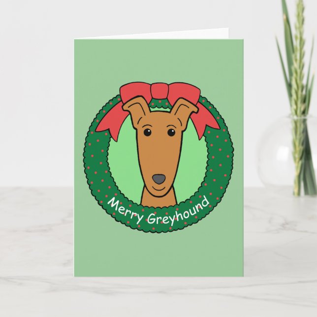 Tarjeta Festiva Navidades de Greyhound (Anverso)