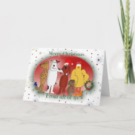 Tarjeta Festiva Navidades de grupos de animales Fiestas Personaliz
