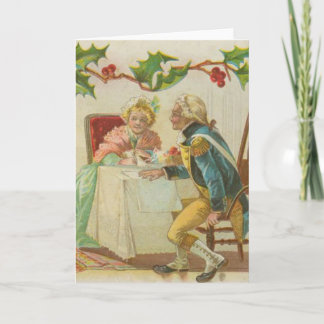 Tarjeta Festiva Navidades de guerra revolucionarios de época