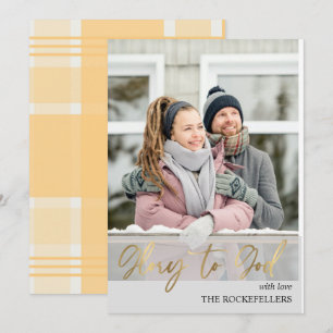 Tarjeta Festiva Navidades de guión de la gloria de Dios Montaron f