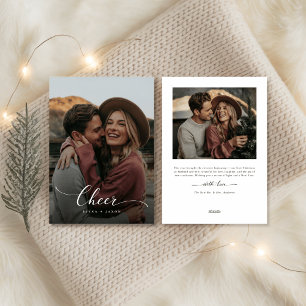 Tarjeta Festiva Navidades de guiones Cheer Newlyw Mr & Mrs Photo