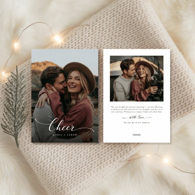 Tarjeta Festiva Navidades de guiones Cheer Newlyw Mr & Mrs Photo (Subido por el creador)