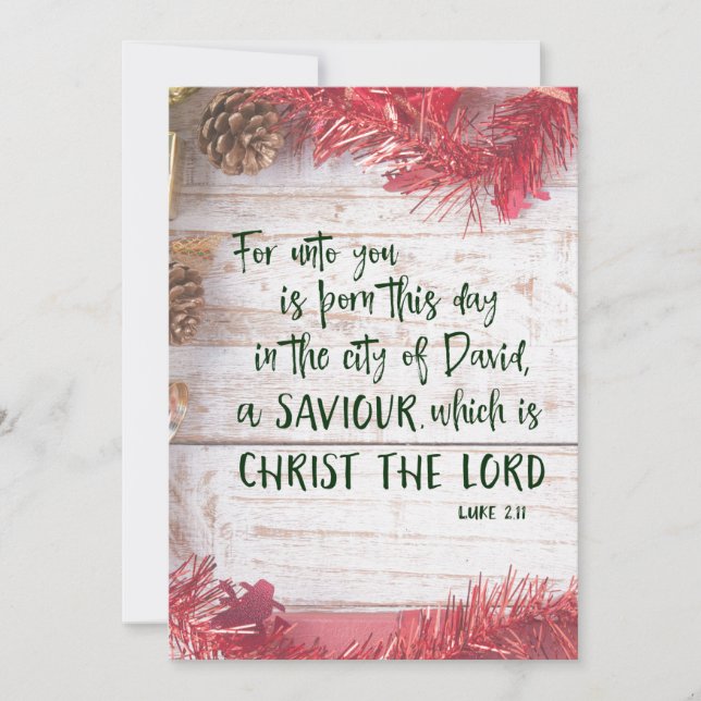 Tarjeta Festiva Navidades de guiones de KJV (Anverso)