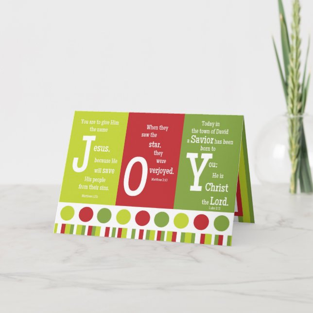 Tarjeta Festiva NAVIDADES de guiones doblados JOY Card-BLANK Insid (Anverso)