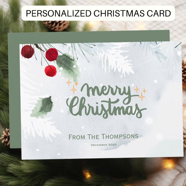 Tarjeta Festiva Navidades de guiones modernos y personalizados per (Subido por el creador)