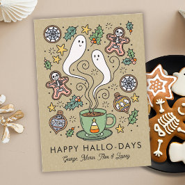 Tarjeta Festiva Navidades de Halloween acogedores 3 Foto