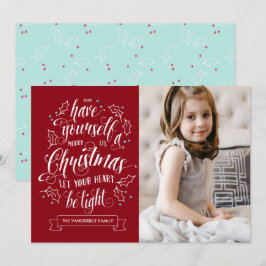 Tarjeta Festiva Navidades de Hand Lettered Merry Li 1 festividad f