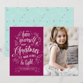Tarjeta Festiva Navidades de Hand Lettered Merry Li 1 festividad f