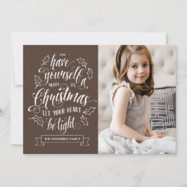 Tarjeta Festiva Navidades de Hand Lettered Merry Li 1 festividad f