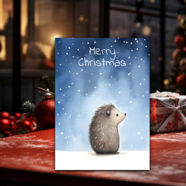Tarjeta Festiva Navidades de Hedgehog