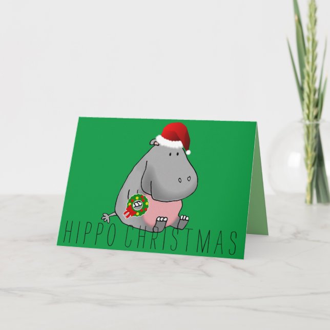 Tarjeta Festiva Navidades de Hippo (Anverso)