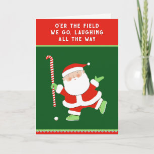 Tarjeta Festiva Navidades de hockey sobre hierba