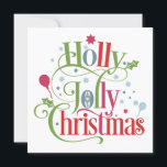 Tarjeta Festiva Navidades de Holly Jolly | Cuadrado de guiones mod<br><div class="desc">Envíe sus cálidos deseos y saludos de vacaciones a sus seres queridos con esta linda y moderna tarjeta de vacaciones con "Navidades Holly Jolly" en una elegante tipografía de escritura. ¡Deséenles a todos una Feliz Navidad y un Feliz Año Nuevo!</div>